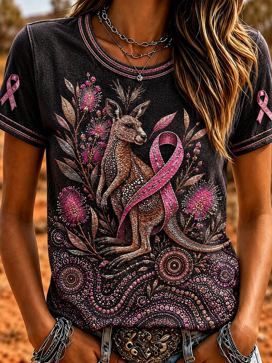 Women's Breast Cancer Awareness Australia Short-Sleeve T-Shirt