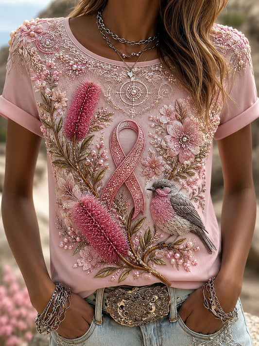Women's Breast Cancer Awareness Australia Short-Sleeve T-Shirt
