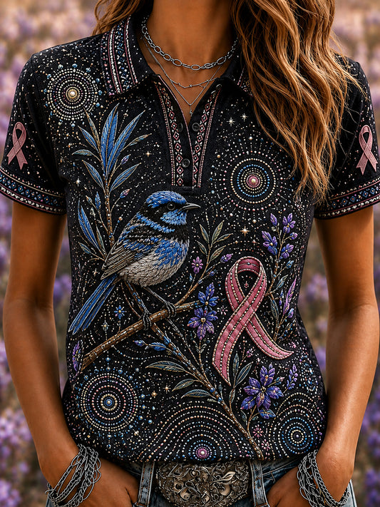 Women's Breast Cancer Awareness Australia Polo T-Shirt