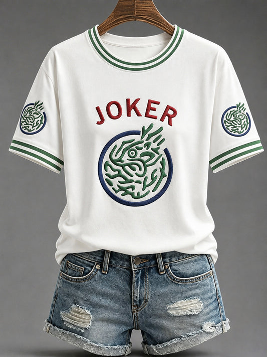 Women's Mahjong Print Casual T-Shirt