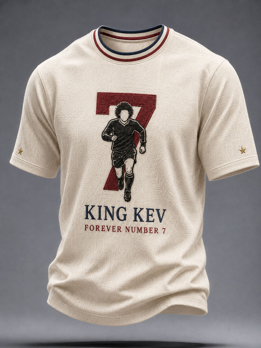 Men's Rip King Kev 7 England Football Lover Printed T-shirt