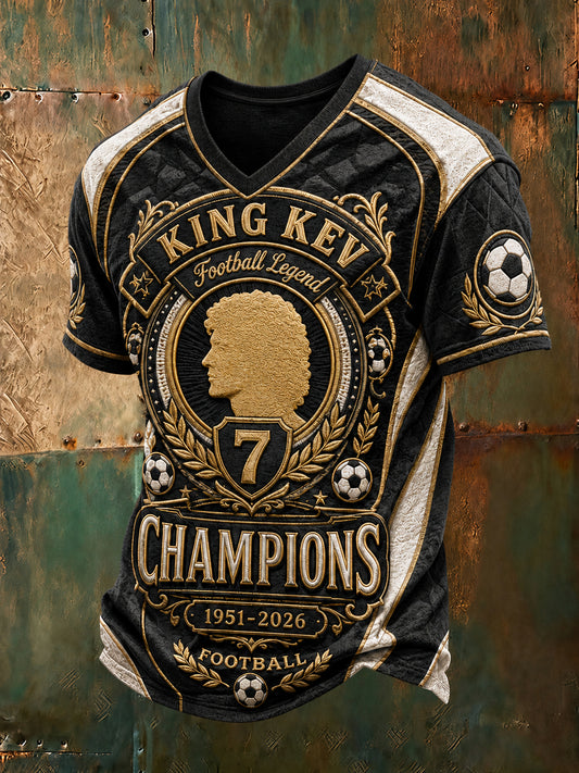 Men's British Football Commemorative Kevin Keegan Element Art Print T-Shirt