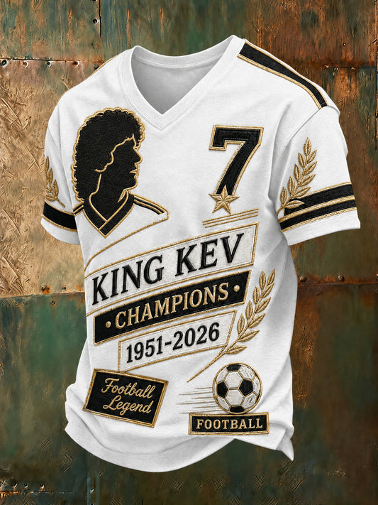 Men's British Football Commemorative Kevin Keegan Element Art Print T-Shirt