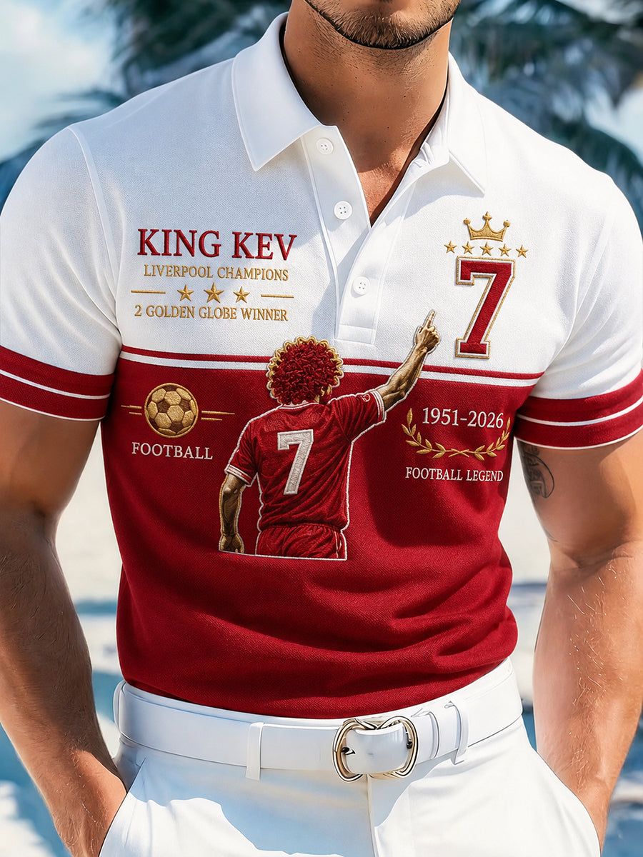 Men's British Football Commemorative Kevin Keegan Element Art Print Polo