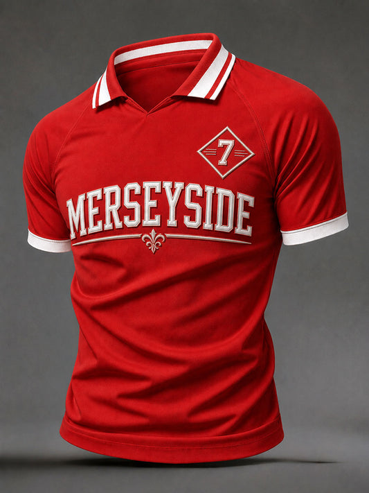 Men's British Football Merseyside Tribute No.7 Tops