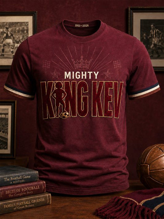 Men's Rip King Kev England Football Lover Printed  short sleeves t-shirt