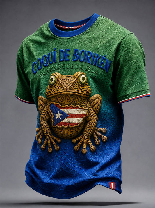 Men's Puerto Rico Art Printed T-shirt