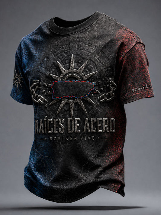 Men's Puerto Rico Art Printed T-shirt