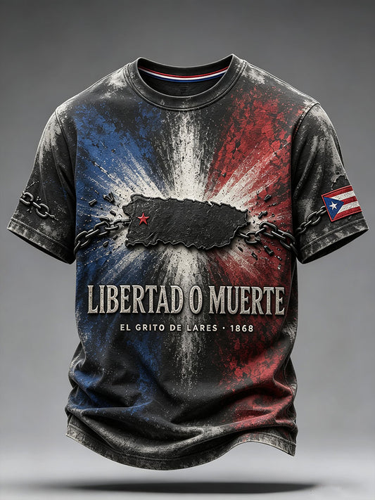 Men's Puerto Rico Grito de Lares Day Printed T-shirt