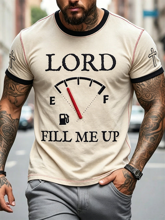 Men's Faith Theme Print Pattern Printed Casual Round Neck T-shirt