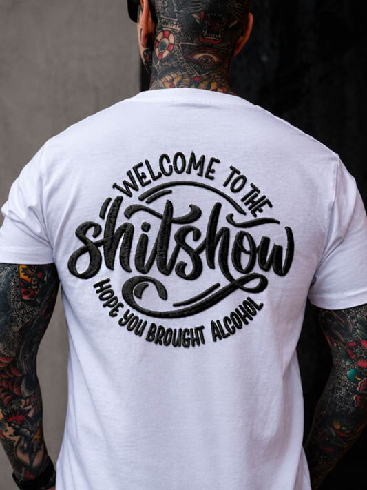Men's WELCOME TO THE SHITSHOW Letter t-shirt