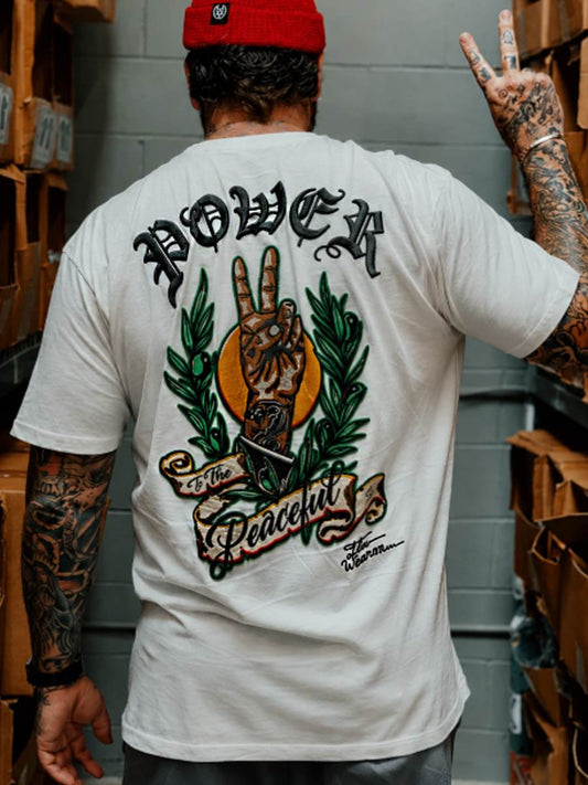 Men's Power to the Peaceful short sleeves t-shirt