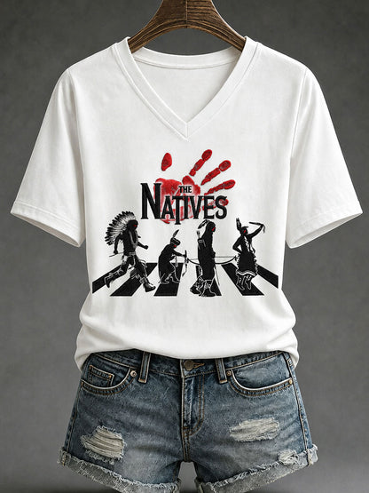 Women's Native Print Casual T-Shirt