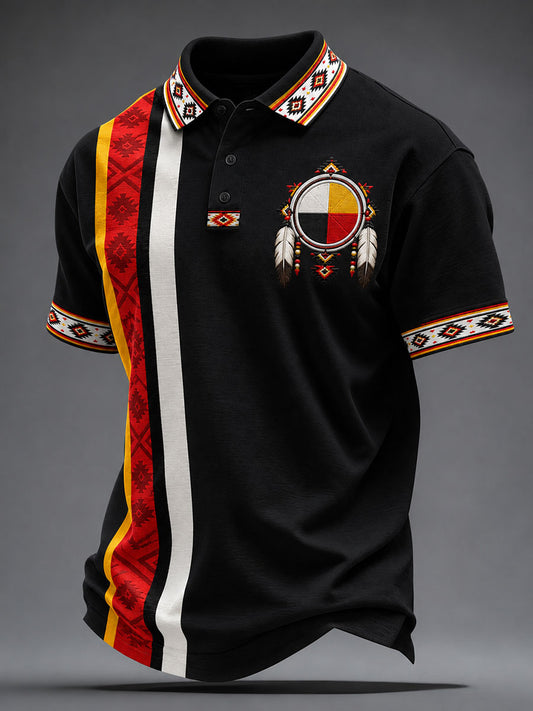 Men's Native Print Casual Top