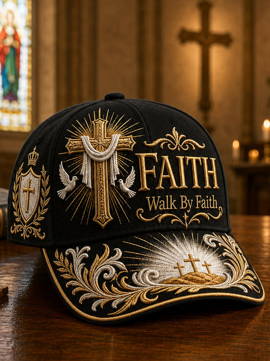 Unisex Christian Walk By Faith  Art  Print Hat