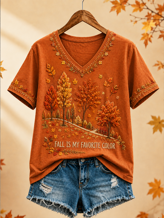 Women's Fall Is My Favorite Color short-sleeved T-shirt
