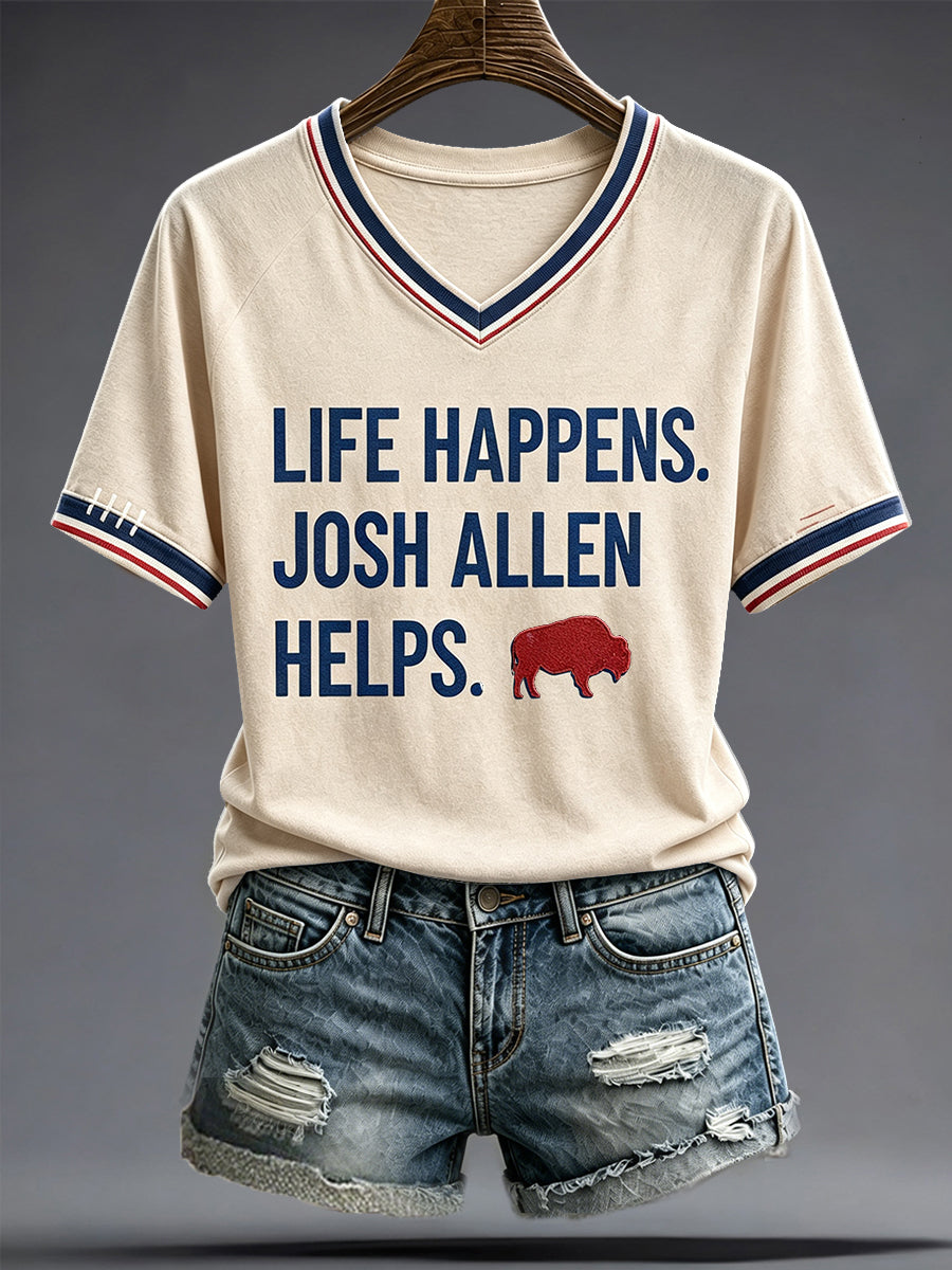 Women's Football Lover Bulls Be Good Art Printed T-shirt