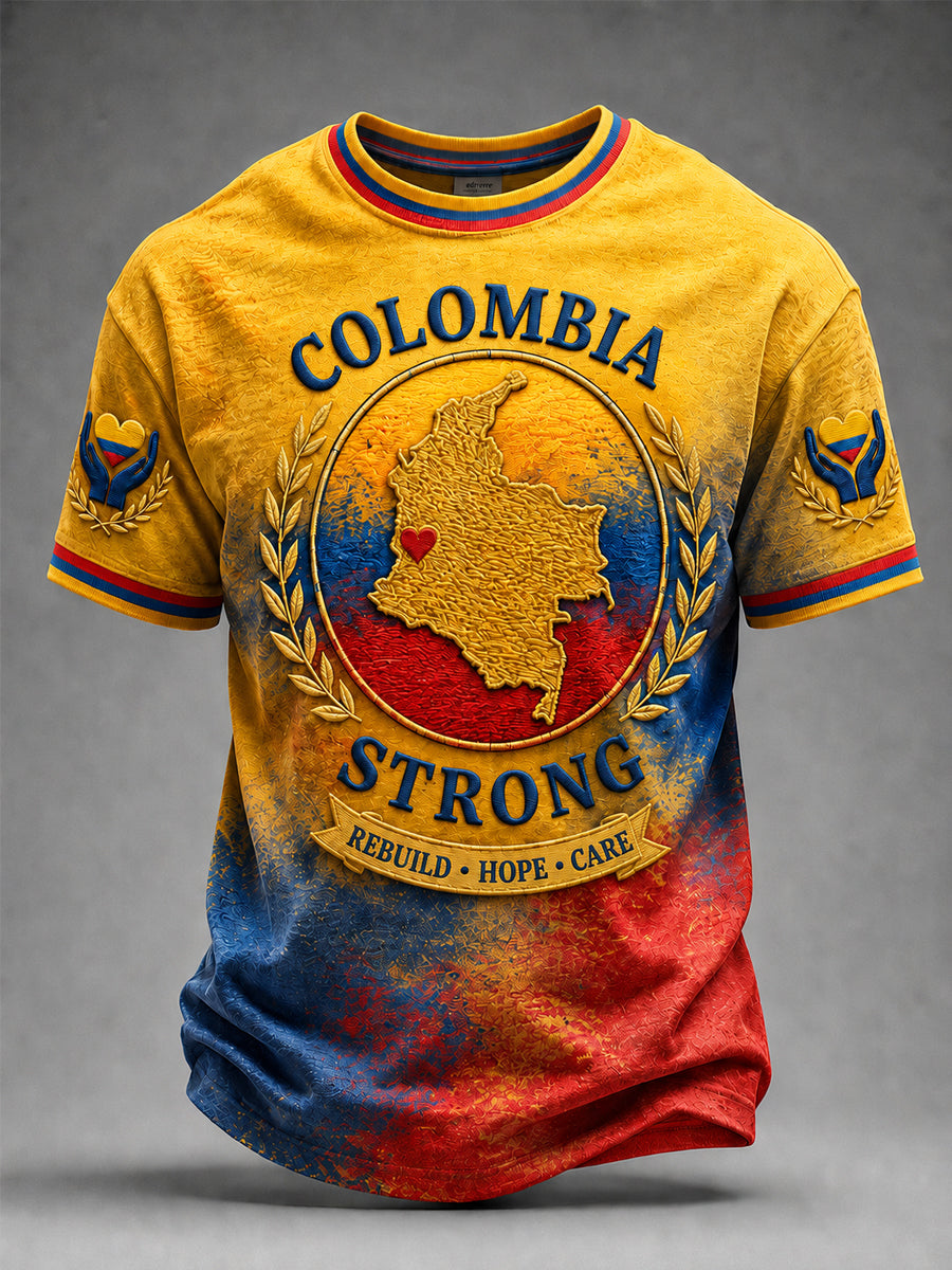 Men's Colombia Strong Pray For Colombia Tee