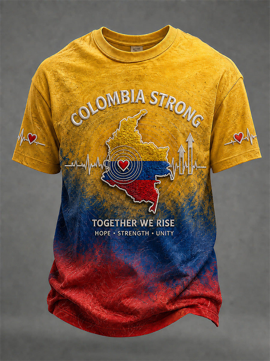 Men's Colombia Strong Print  Casual Tee