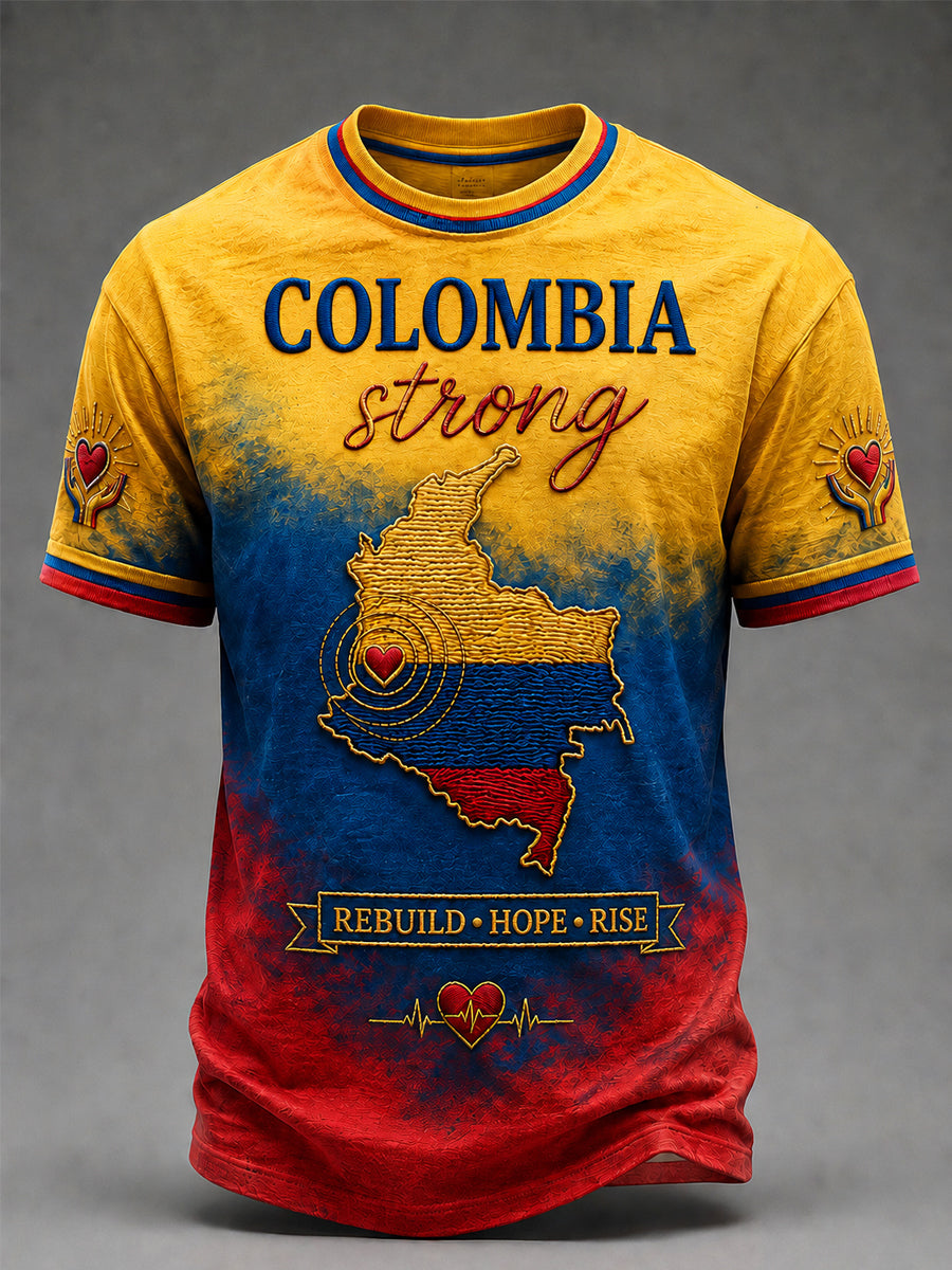 Men's Colombia Strong Pray For Colombia Tee