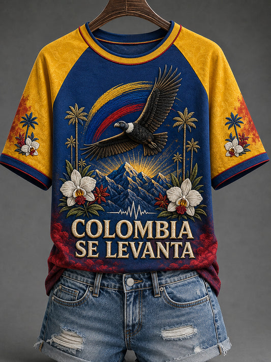 Women's Western Colombia Earthquake Pray For Colombia Print T-shirt