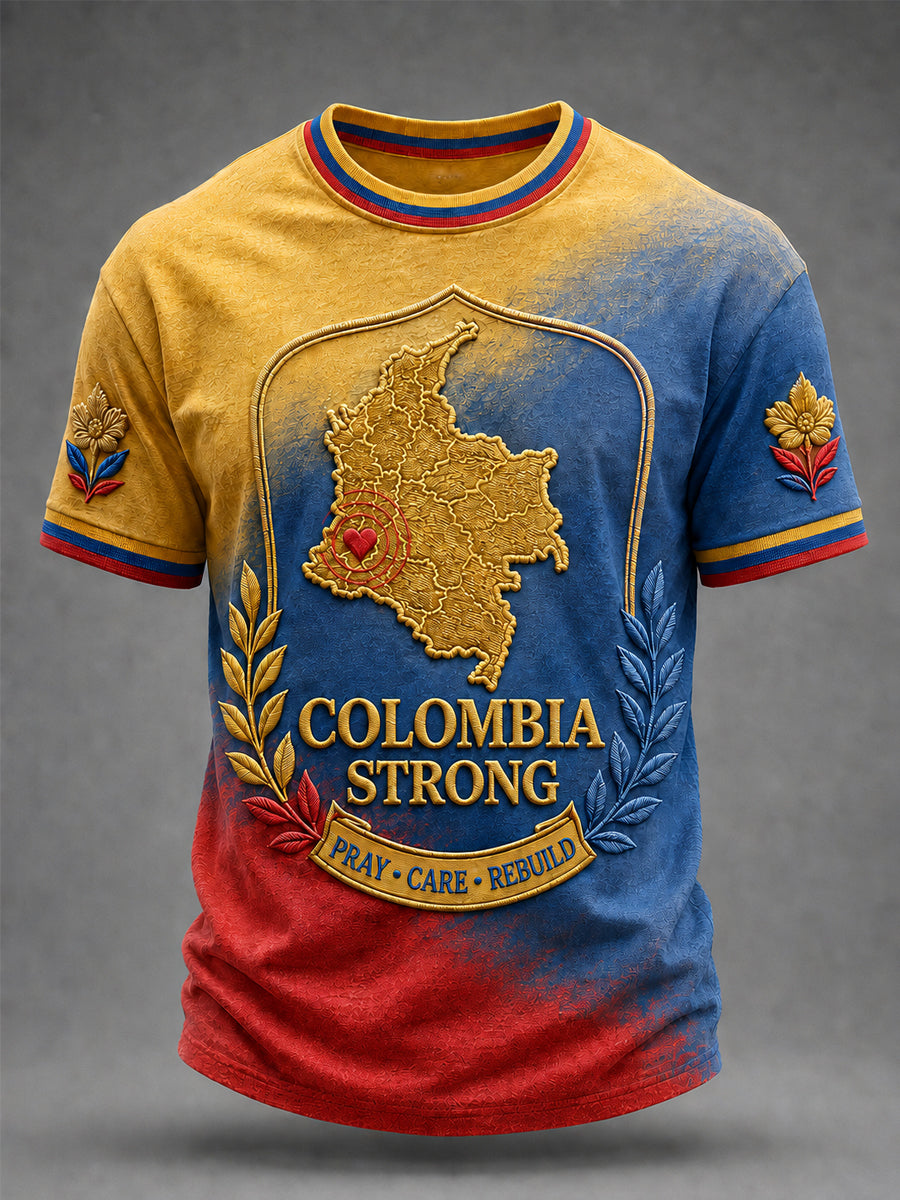 Men's Colombia Strong Pray For Colombia Tee