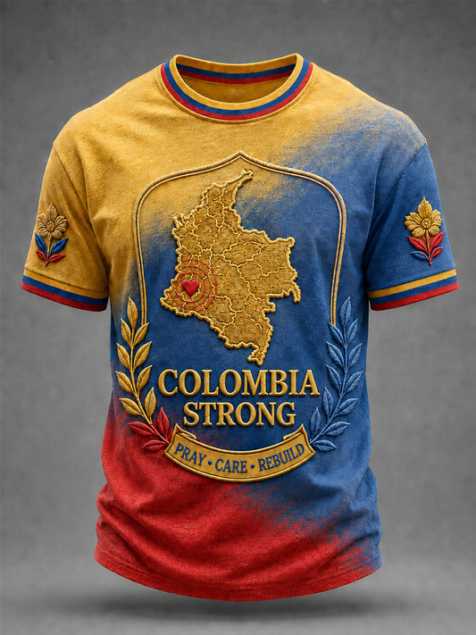 Men's Colombia Strong Pray For Colombia Tee