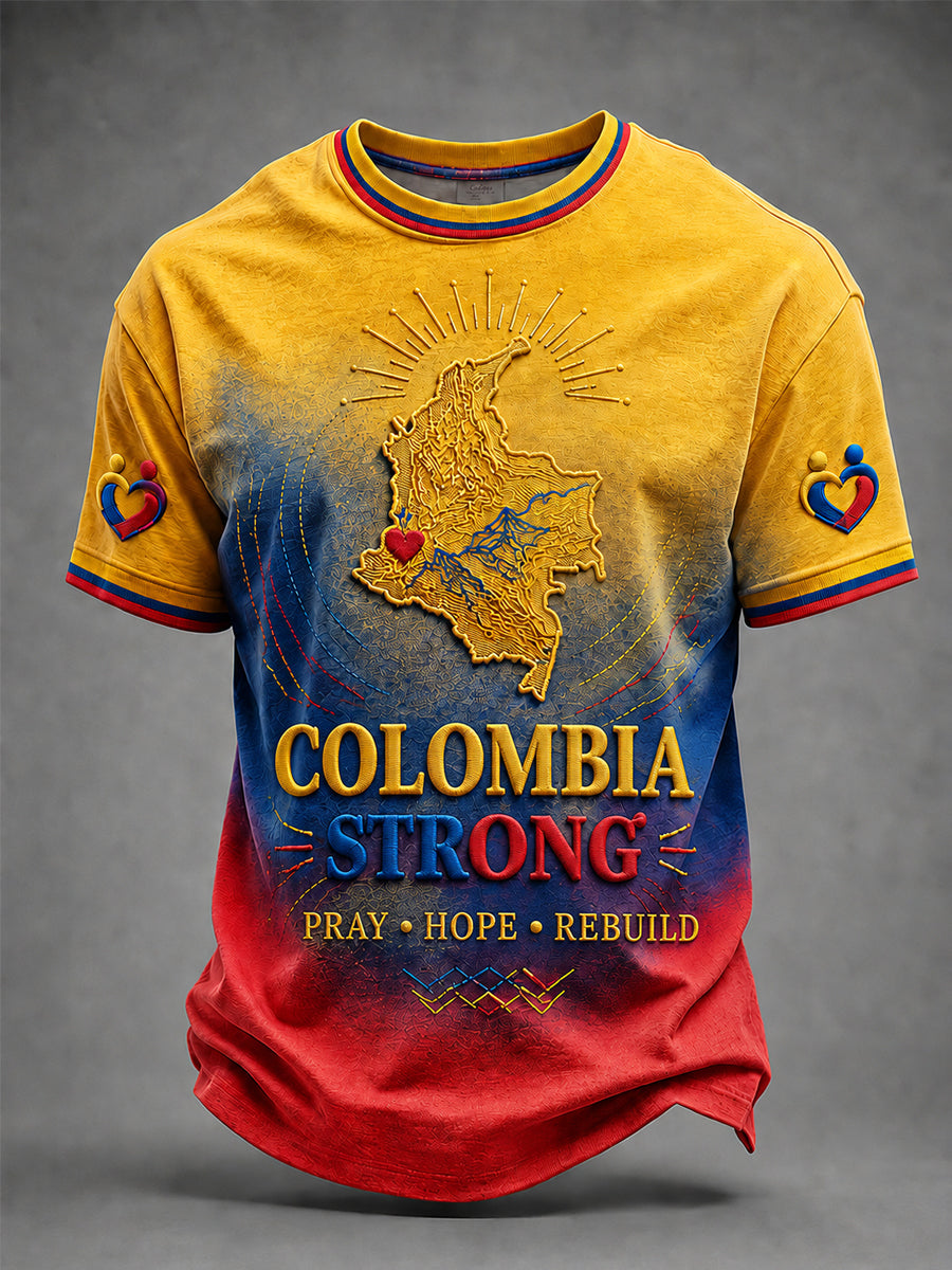 Men's Colombia Strong Pray For Colombia Tee