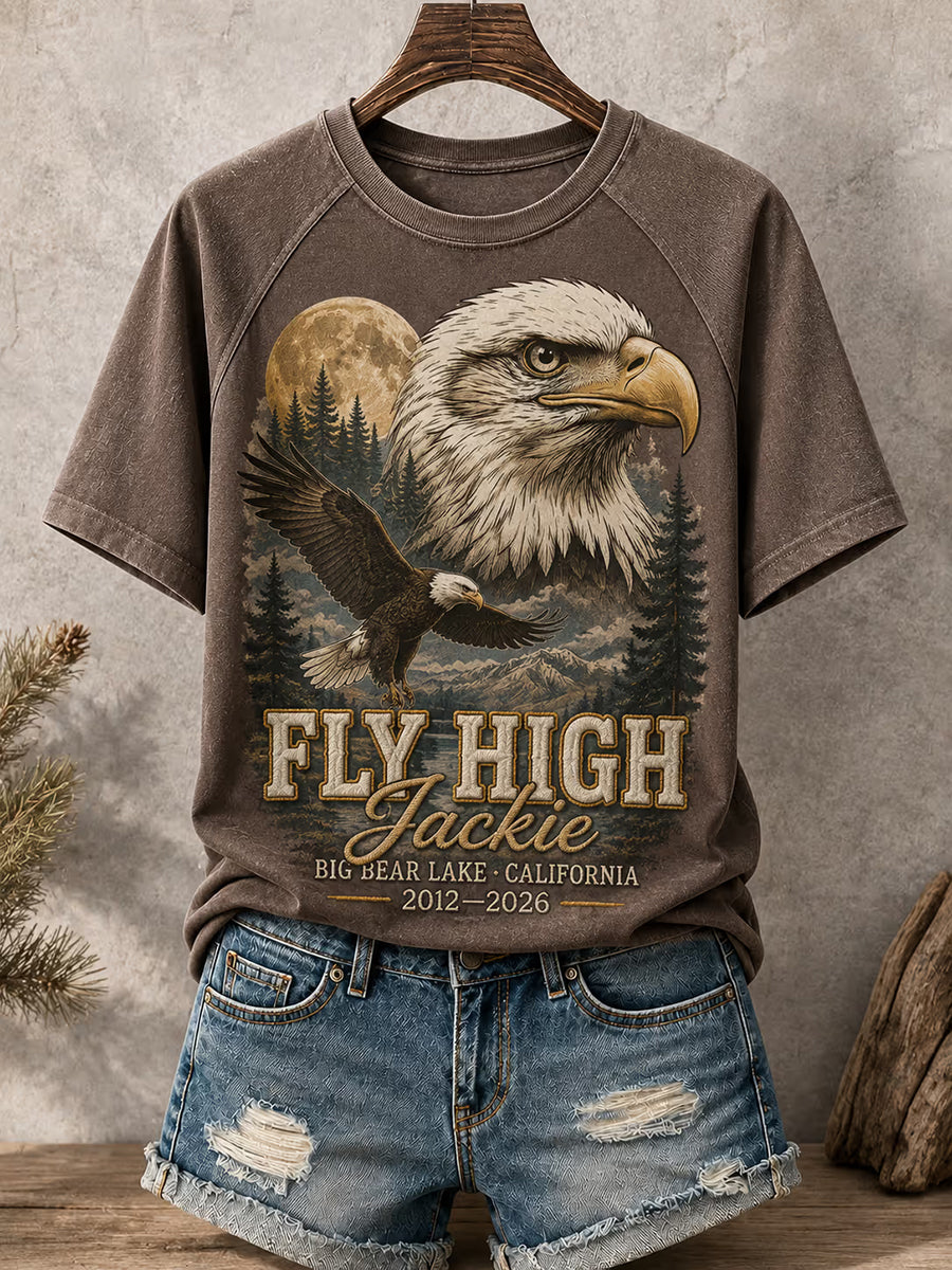 Women's Forever Over Big Bear Fly Free Jackie Print T-shirt