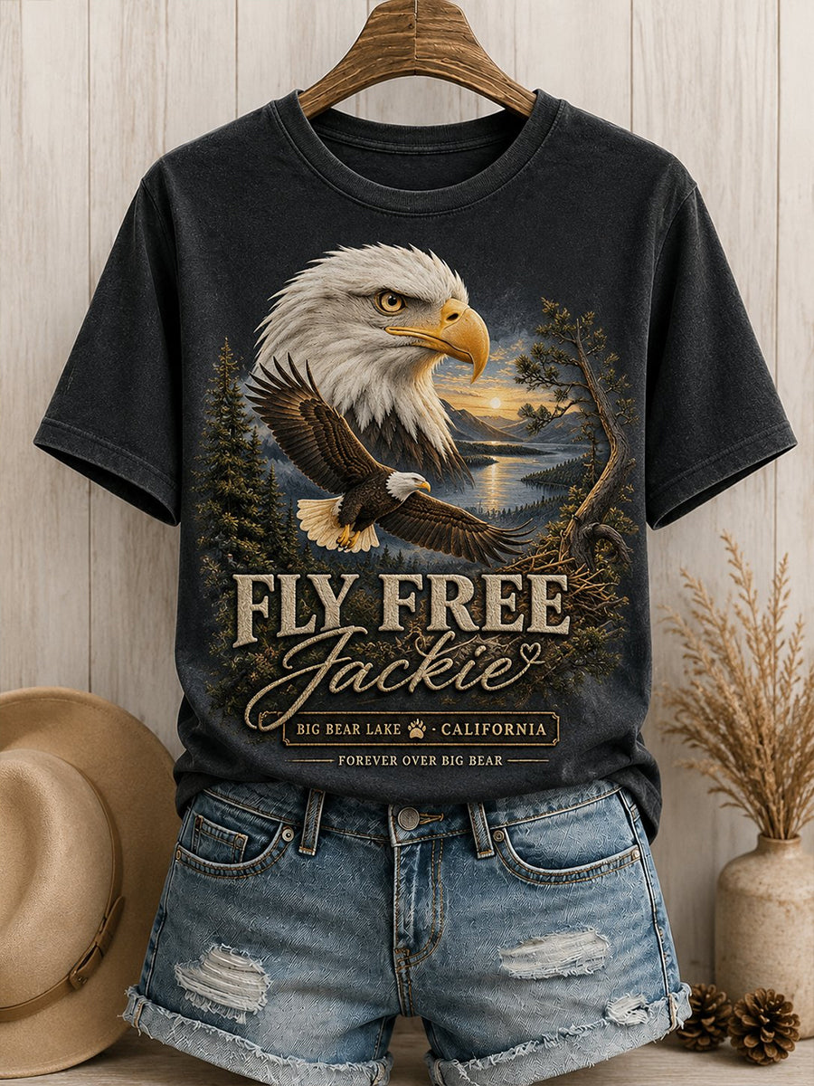 Women's Forever Over Big Bear Fly Free Jackie Print T-shirt