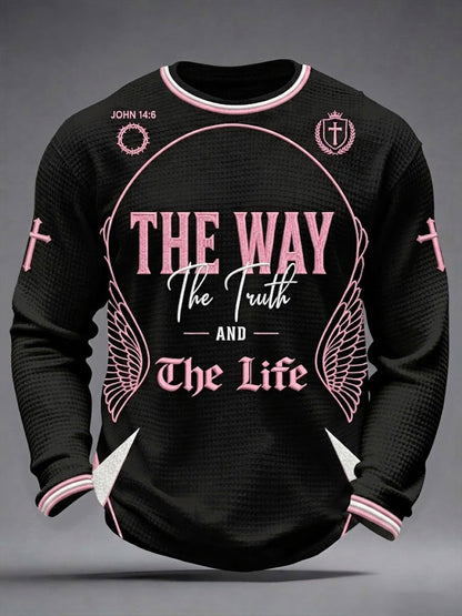 Men's The Way The Truth And The Life Waffle Long Sleeve T-Shirt