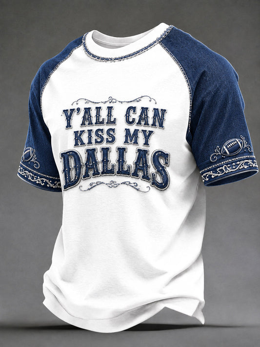 Men's Game Day Football Print Casual T-Shirt