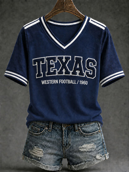 Women's Game Day Football Printed Casual T-Shirt