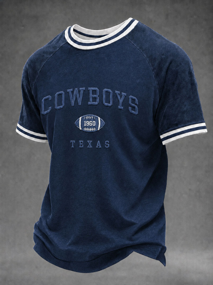 Men's Game Day Football Print Casual T-Shirt