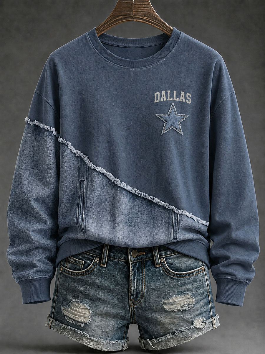 Women's Game Day Football Graphic Casual Sweatshirt