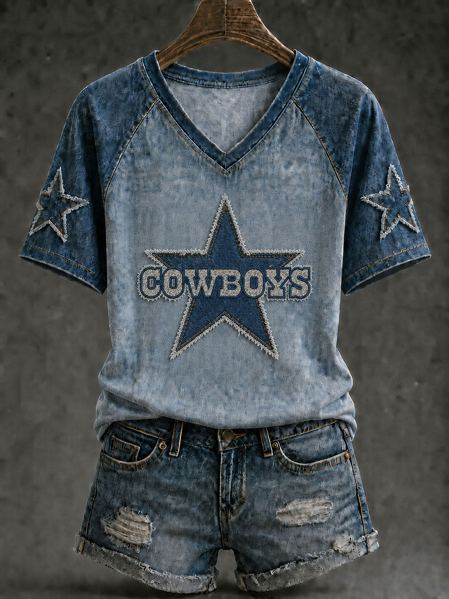 Women's Game Day Football Printed Casual T-Shirt