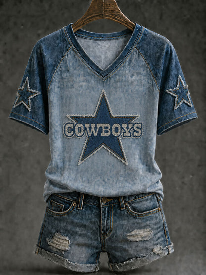 Women's Game Day Football Printed Casual T-Shirt