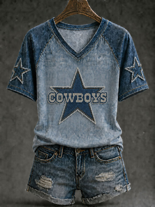 Women's Game Day Football Printed Casual T-Shirt