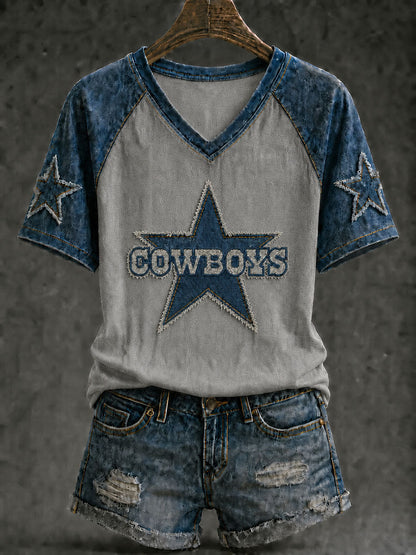 Women's Game Day Football Printed Casual T-Shirt