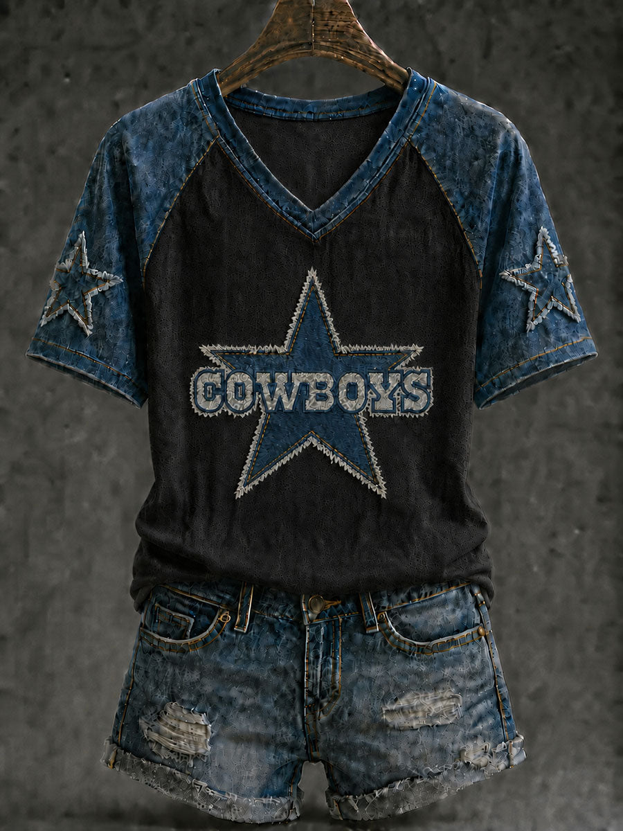 Women's Game Day Football Printed Casual T-Shirt