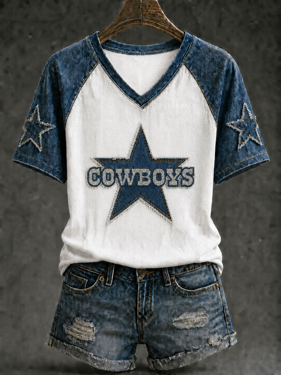 Women's Game Day Football Printed Casual T-Shirt