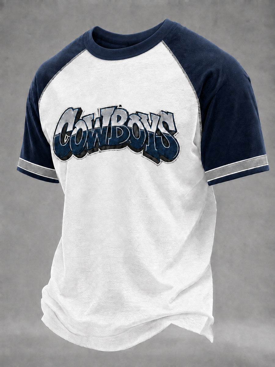 Men's Game Day Football Print Casual T-Shirt