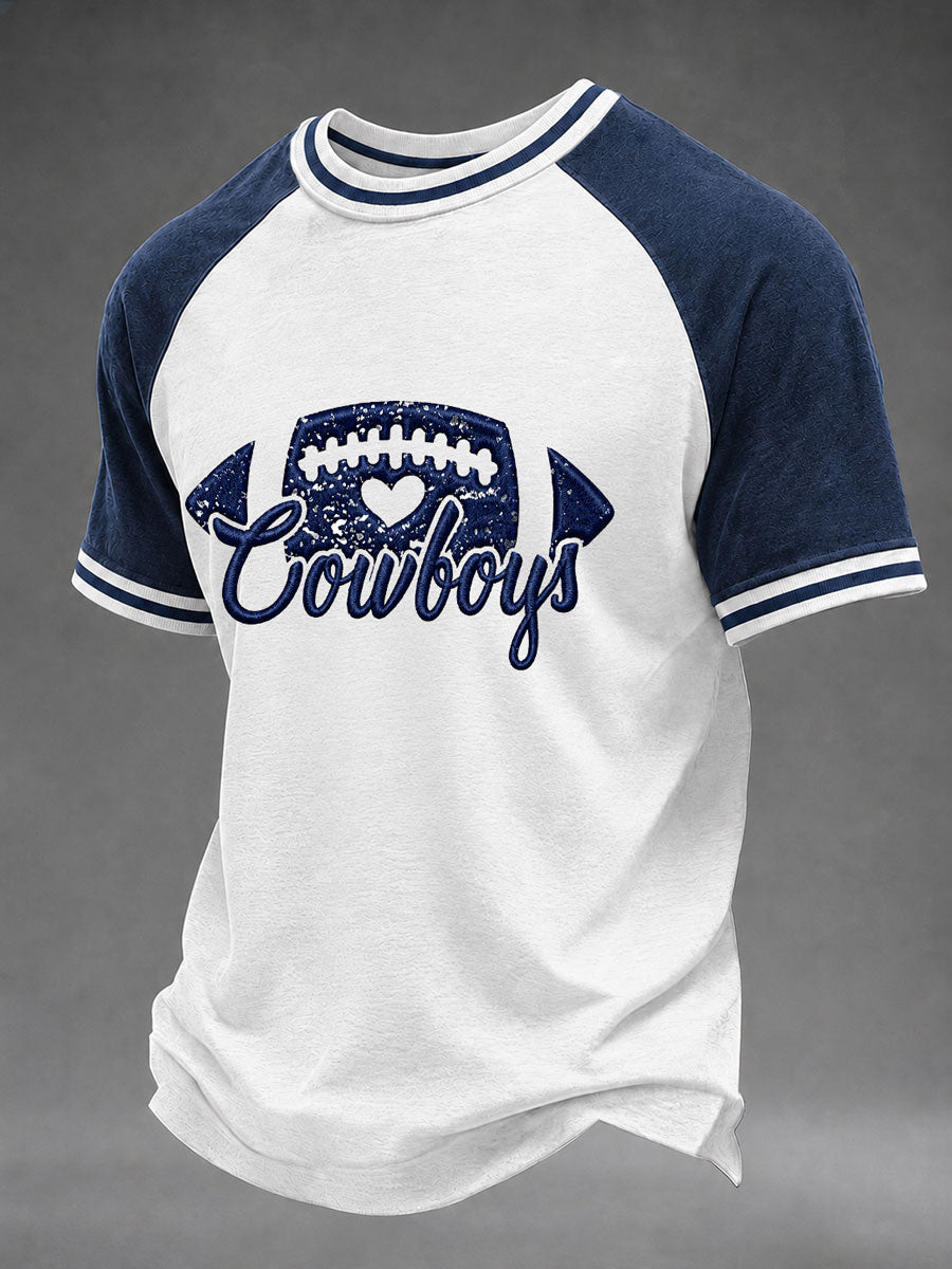 Men's Game Day Football Print Casual T-Shirt