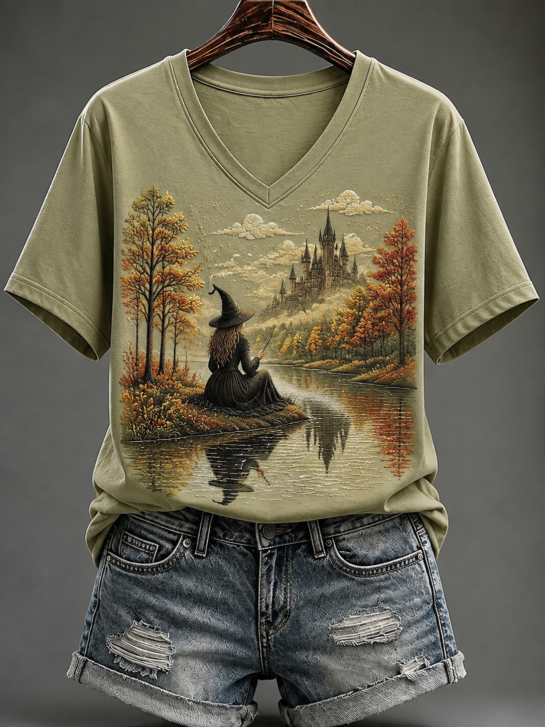 Women's Halloween In The Fall Short-sleeved T-shirt