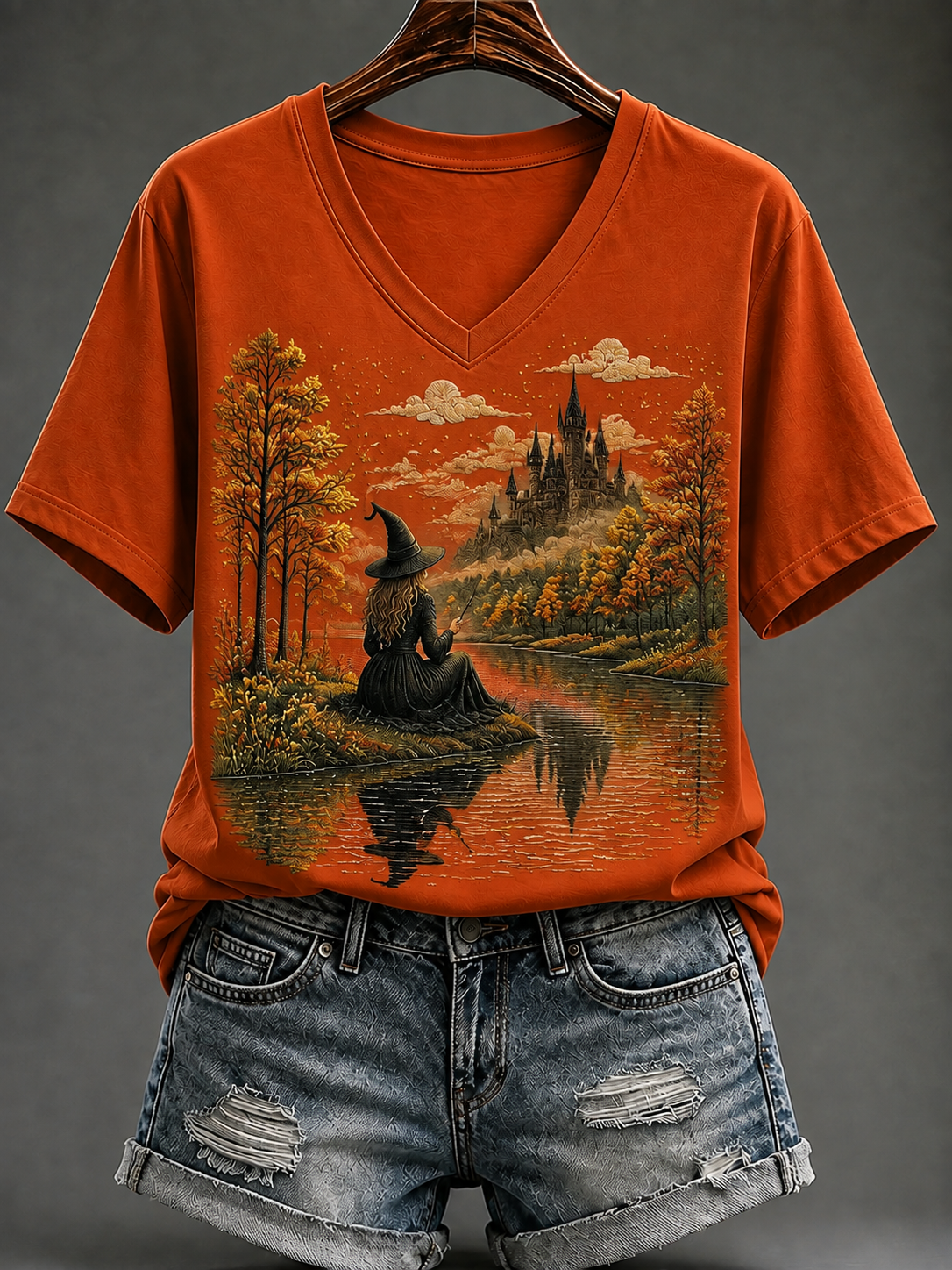 Women's Halloween In The Fall Short-sleeved T-shirt