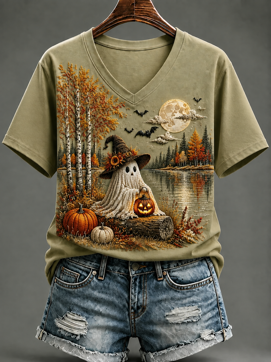 Women's Halloween In The Fall Short-sleeved T-shirt