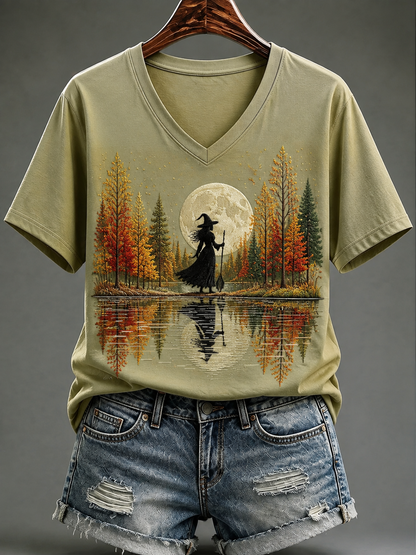 Women's Halloween In The Fall Short-sleeved T-shirt