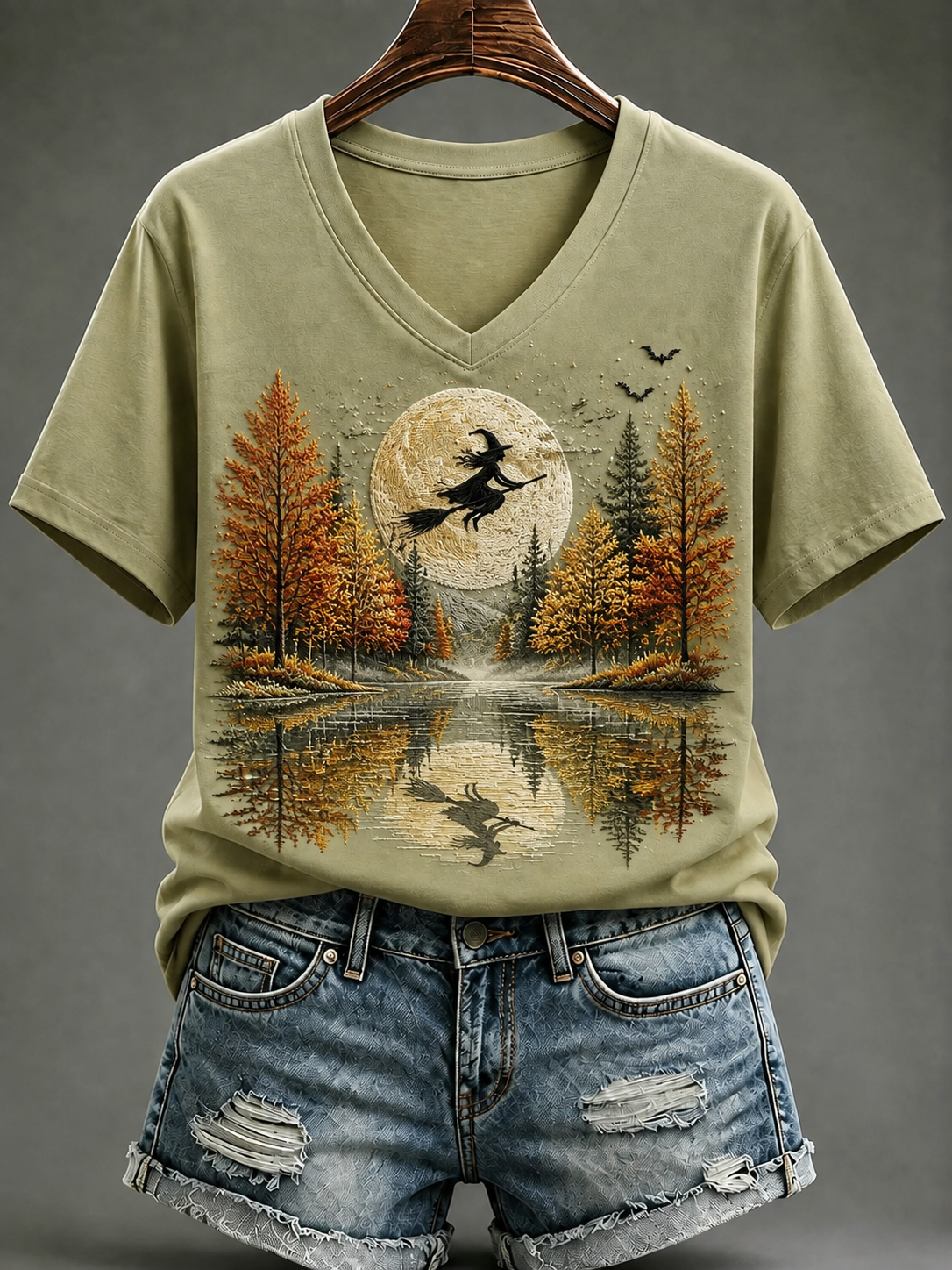 Women's Halloween In The Fall Short-sleeved T-shirt