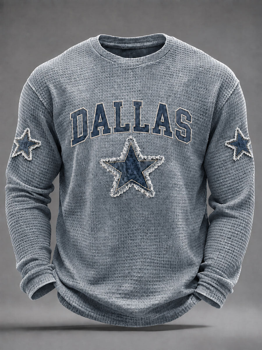 Men's Dallas Football Print Casual T-Shirt