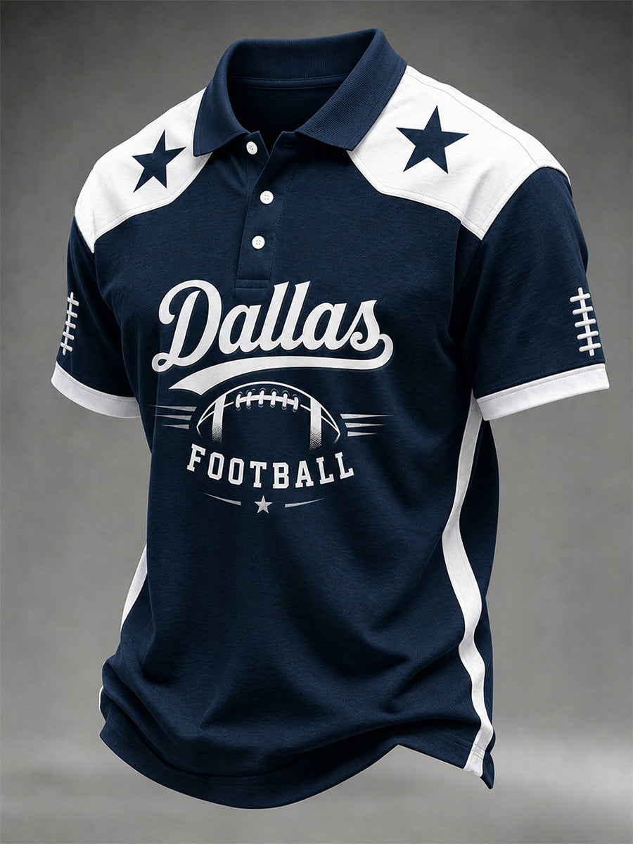 Men's Football Gameday Gift For Football Fans Casual Polo